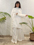 Sophisticated White Sharara Suite