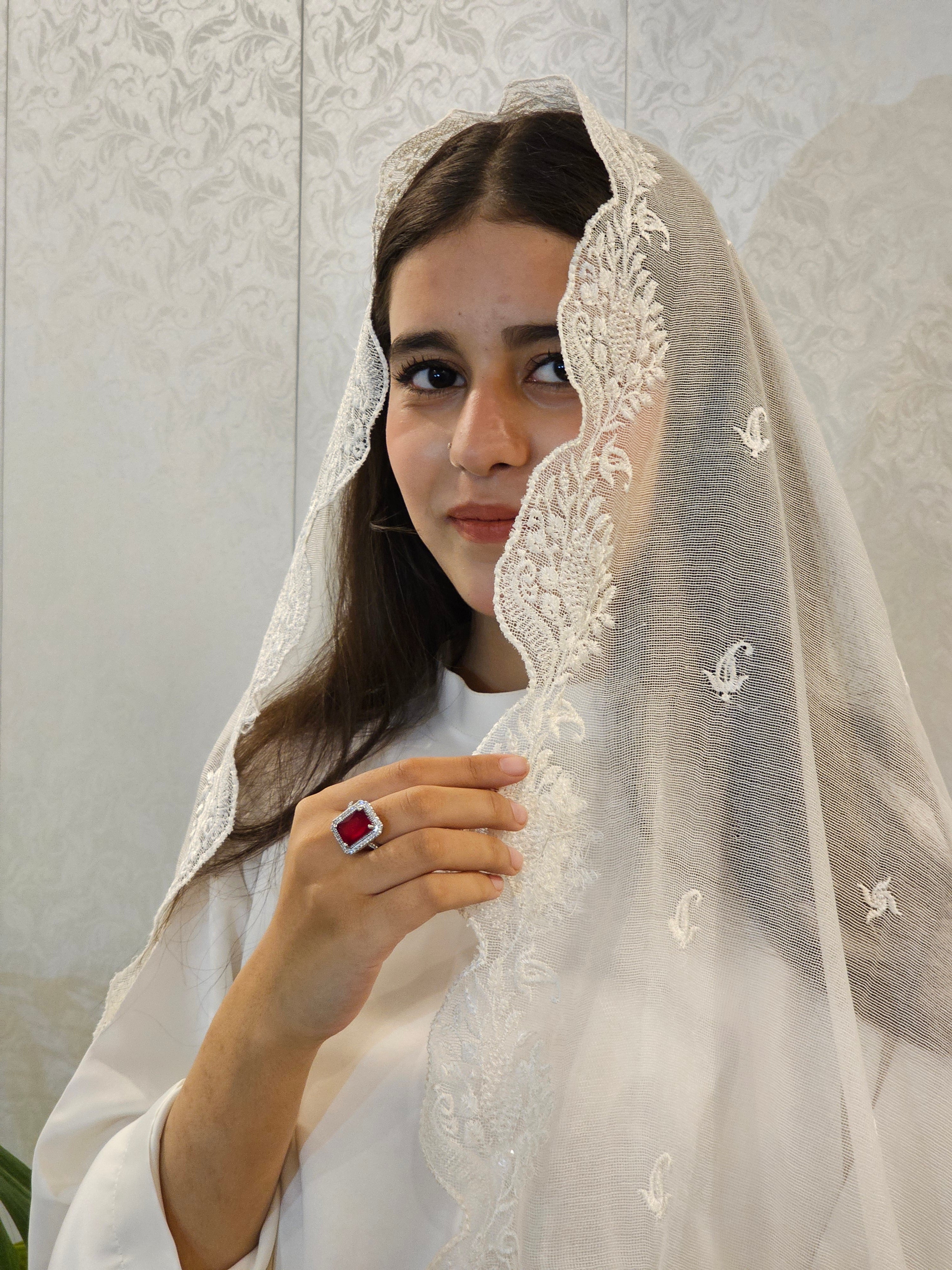 Sophisticated White Sharara Suite