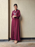 Deep Maroon Georgette Willow Maxi