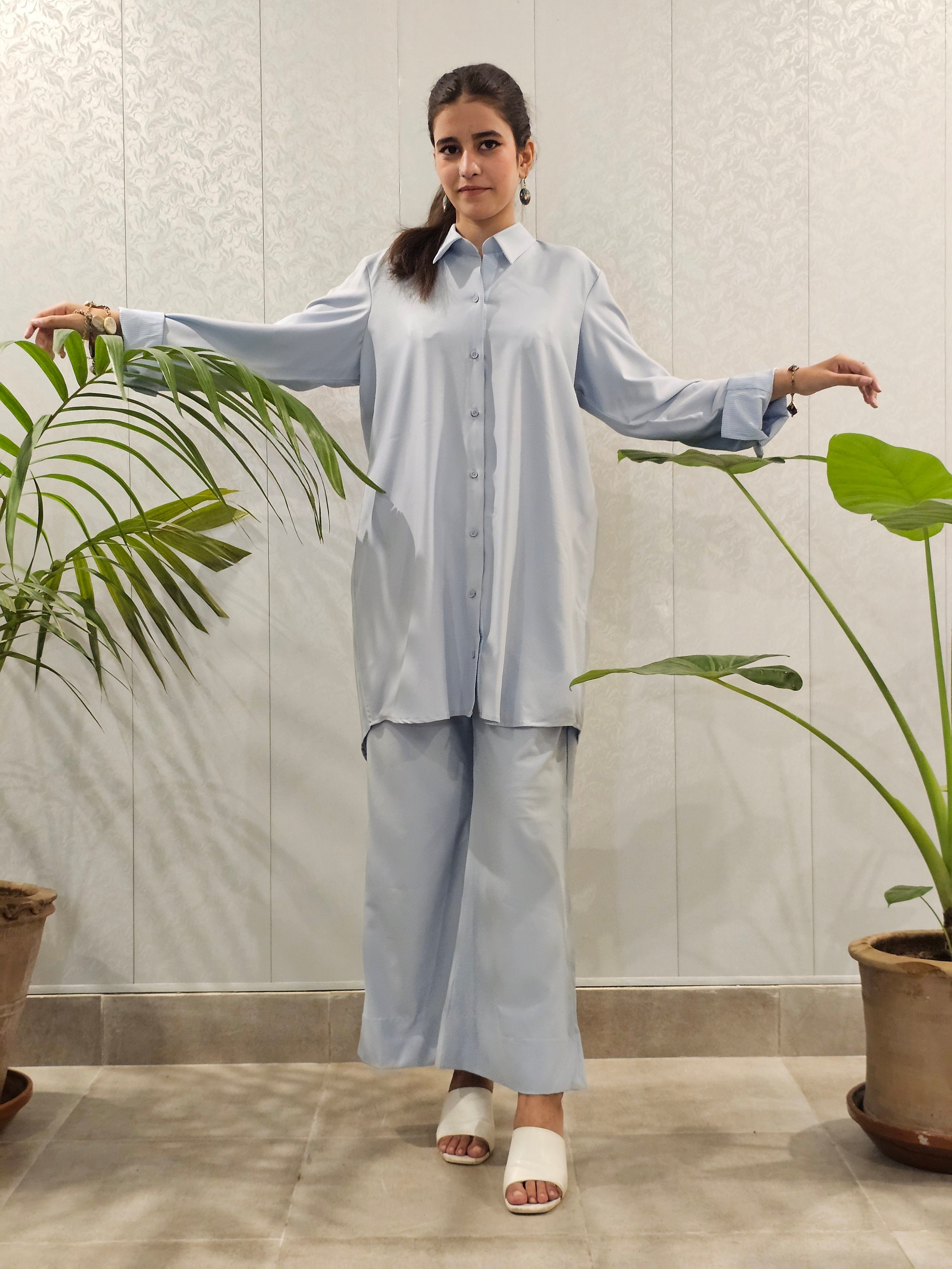 Ice Blue Co-ord Set