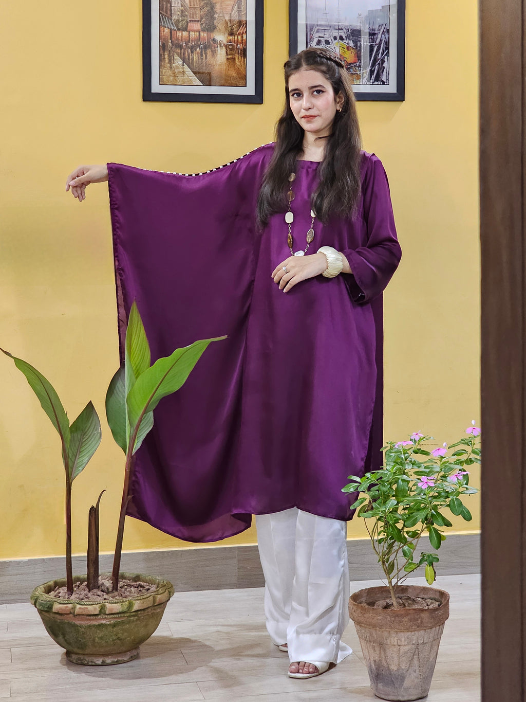 Modern Asymmetrical Short Silk Shirt