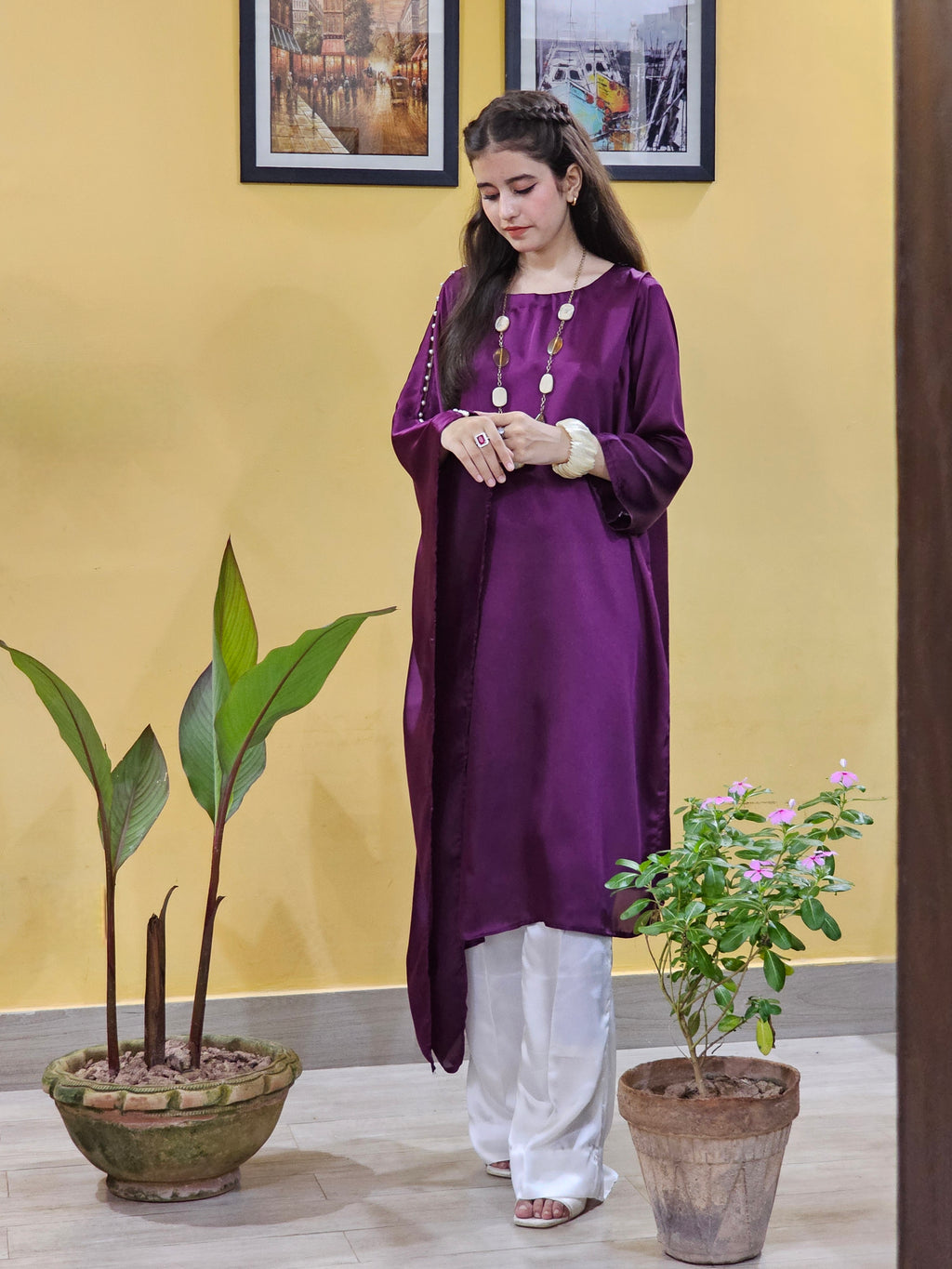 Modern Asymmetrical Short Silk Shirt