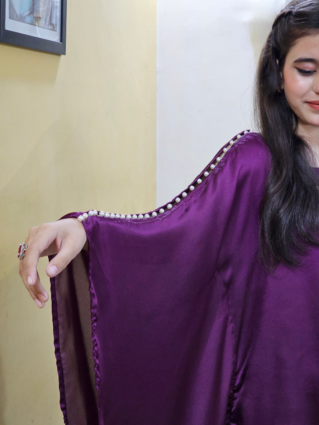 Modern Asymmetrical Short Silk Shirt