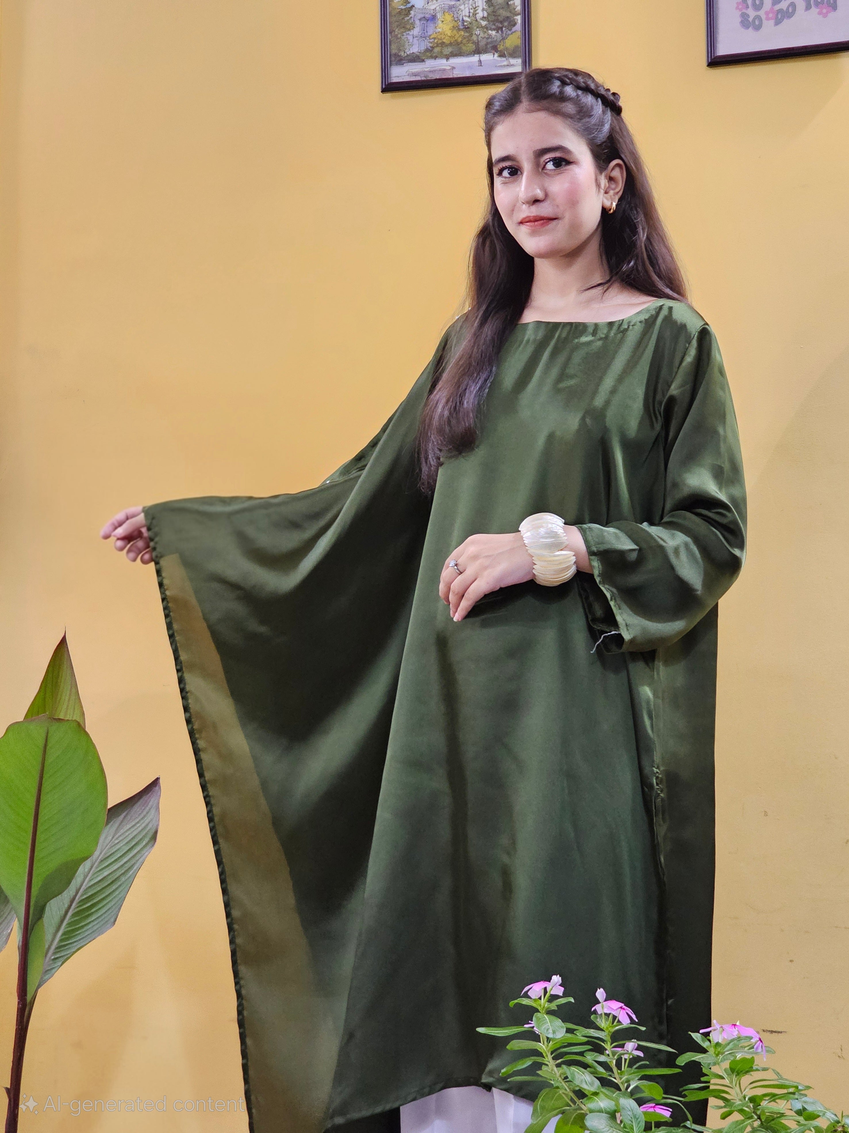 Modern Asymmetrical Short Silk Shirt