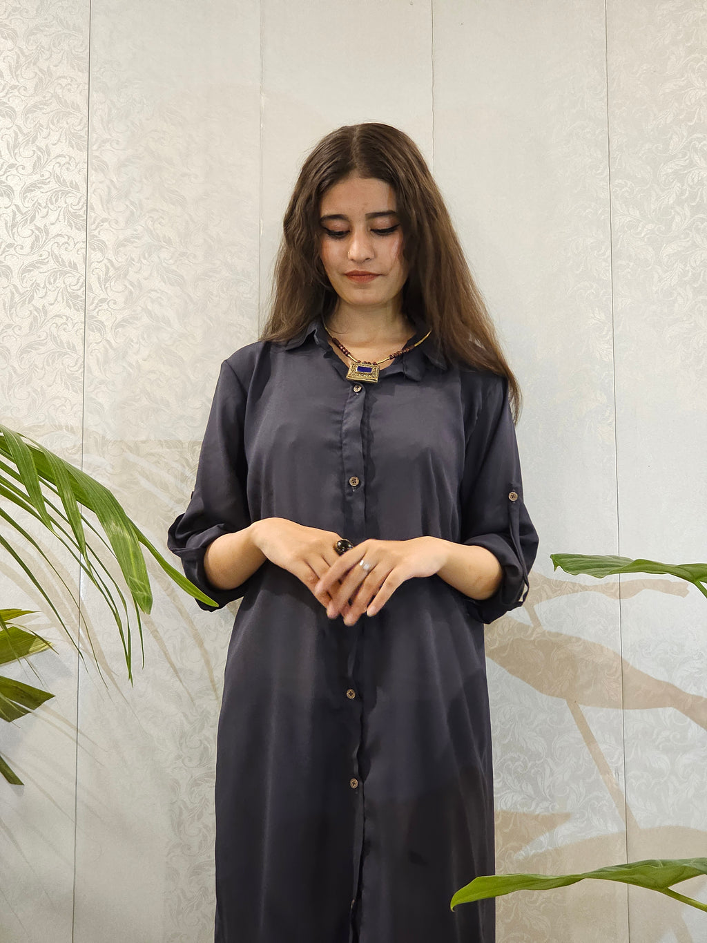 Long Open Georgette Front Open Trendy Willow Shirt