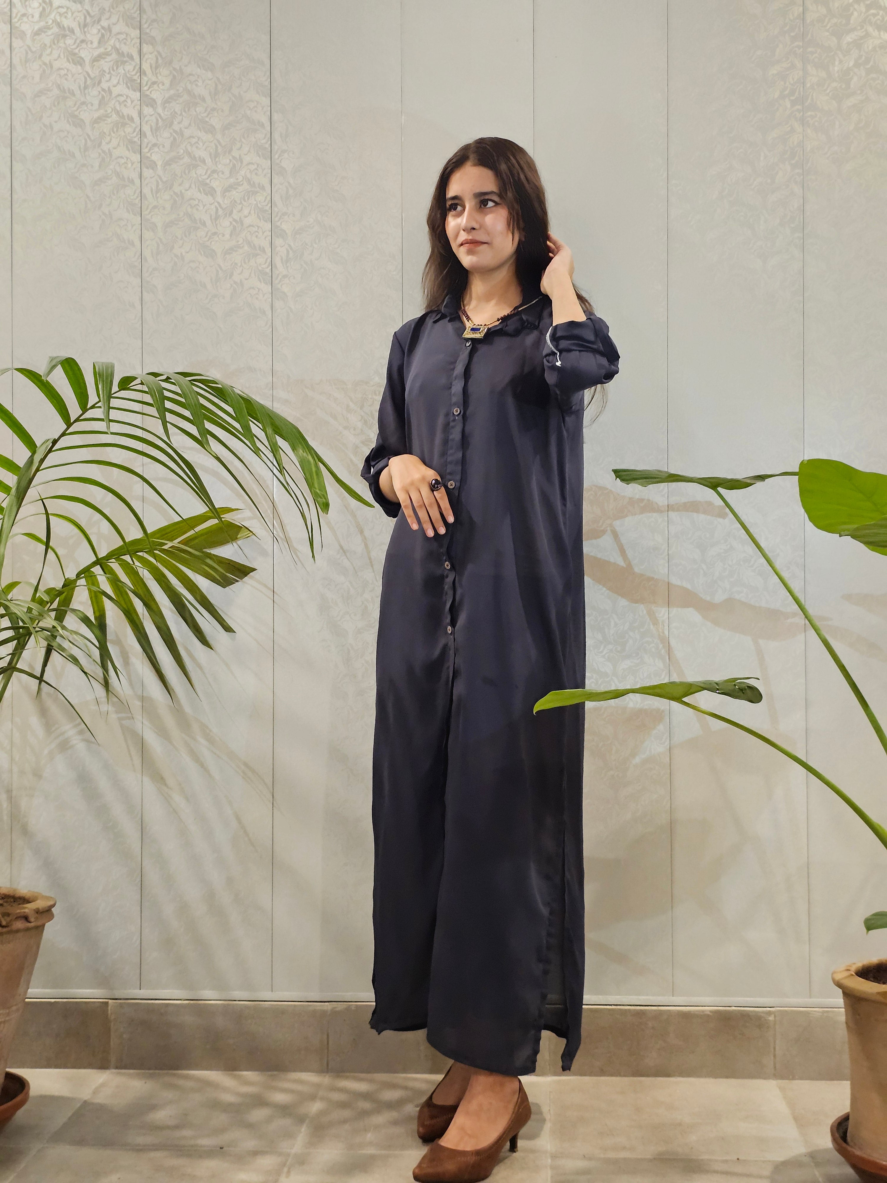Long Open Georgette Front Open Trendy Willow Shirt