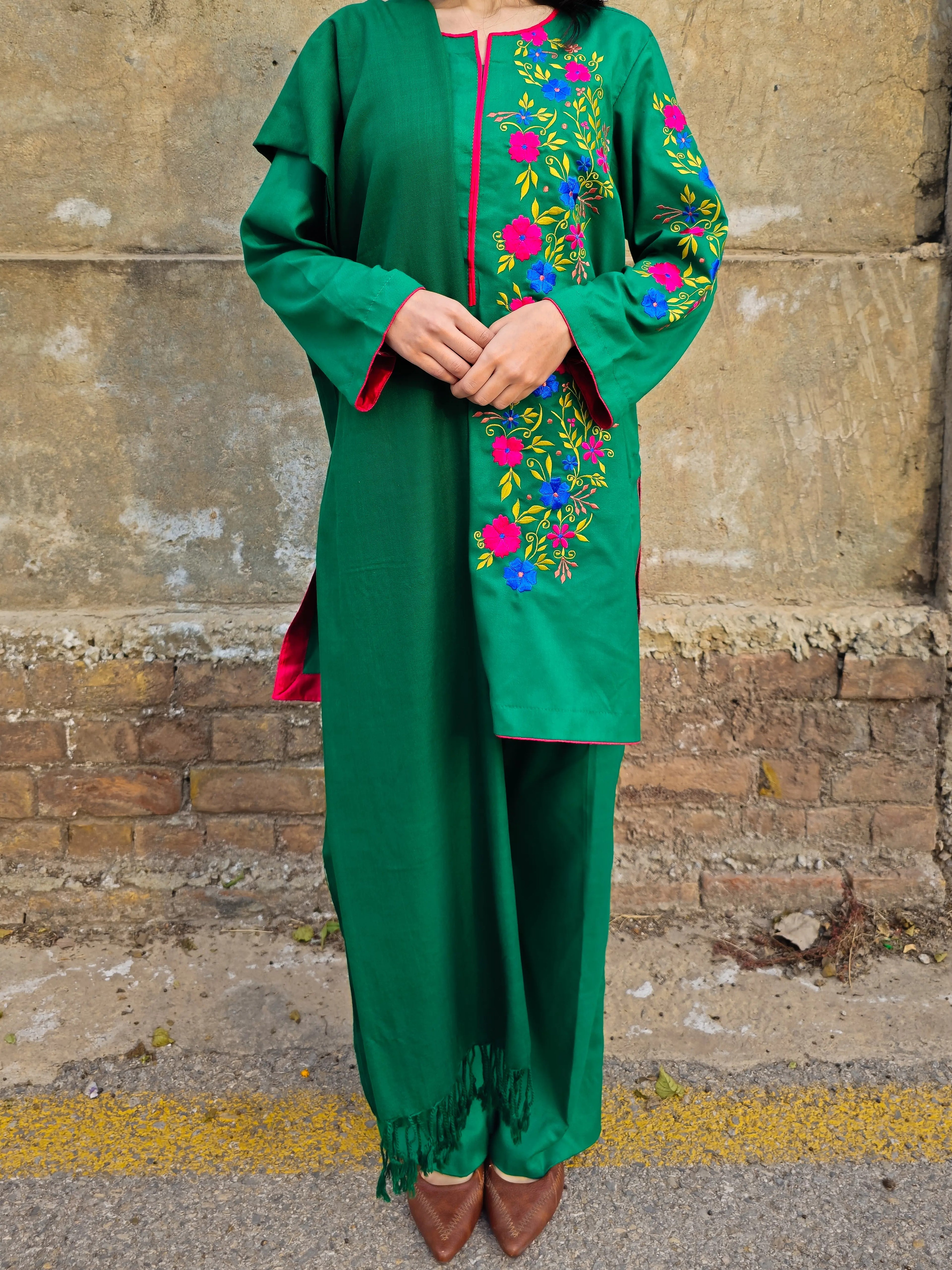Embroidered 3-Piece Marina Suit