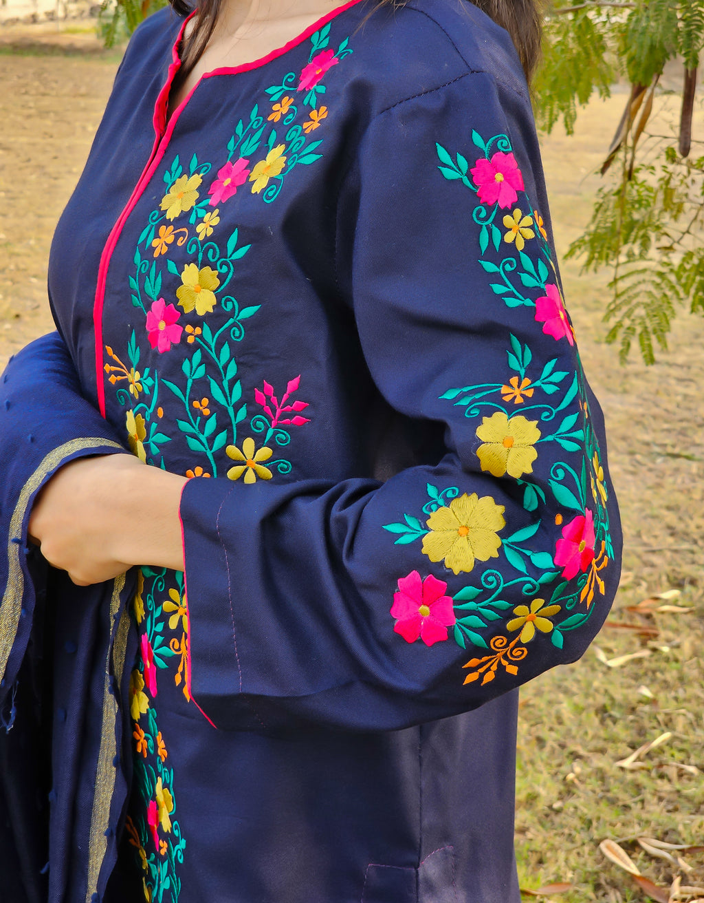 Embroidered 3-Piece Marina Suit