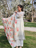 Ivory 3 Piece Suit With Chikankari Shirt & Grip Trousers