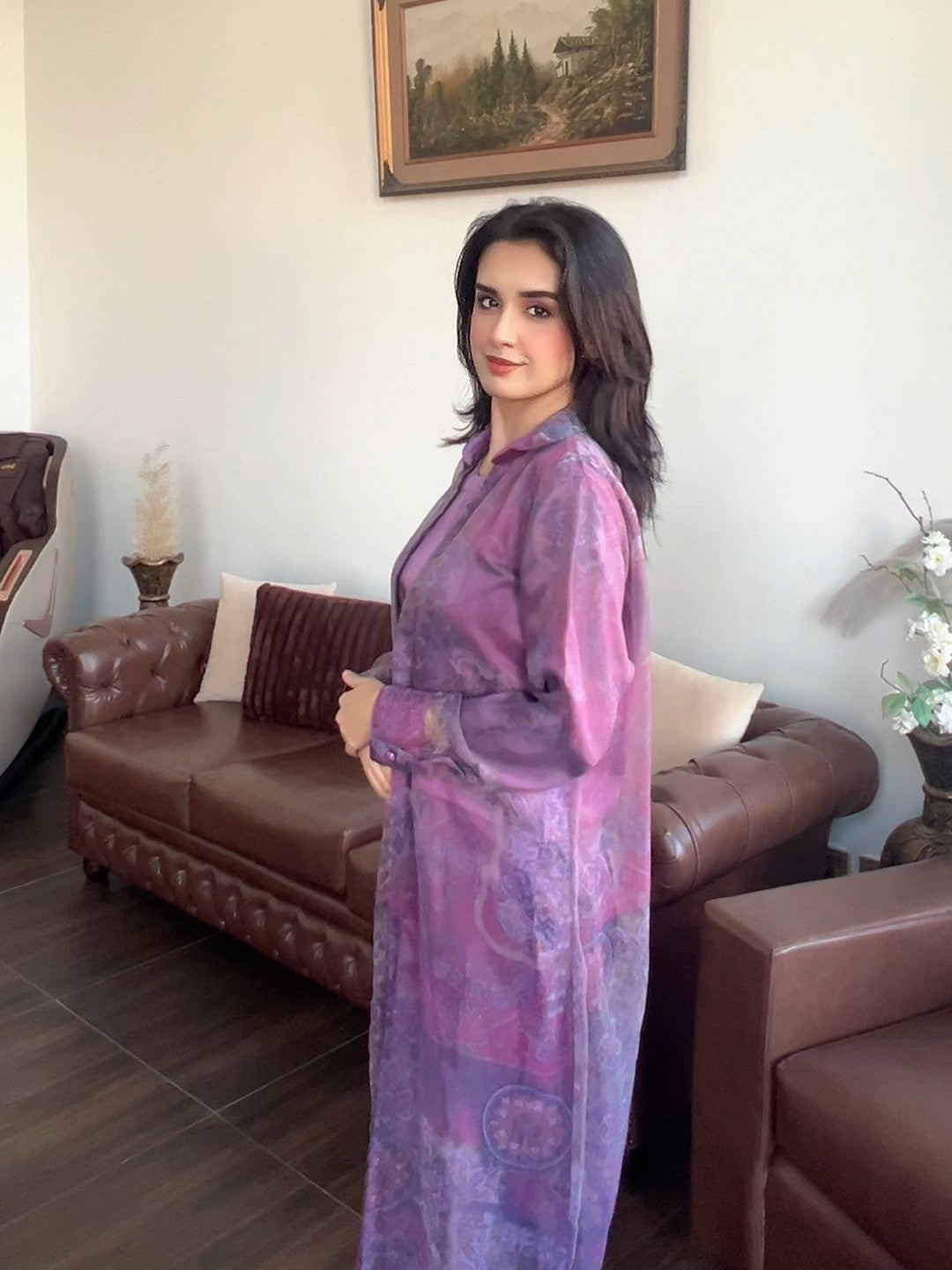 3 Piece Co-ord Set With Gown