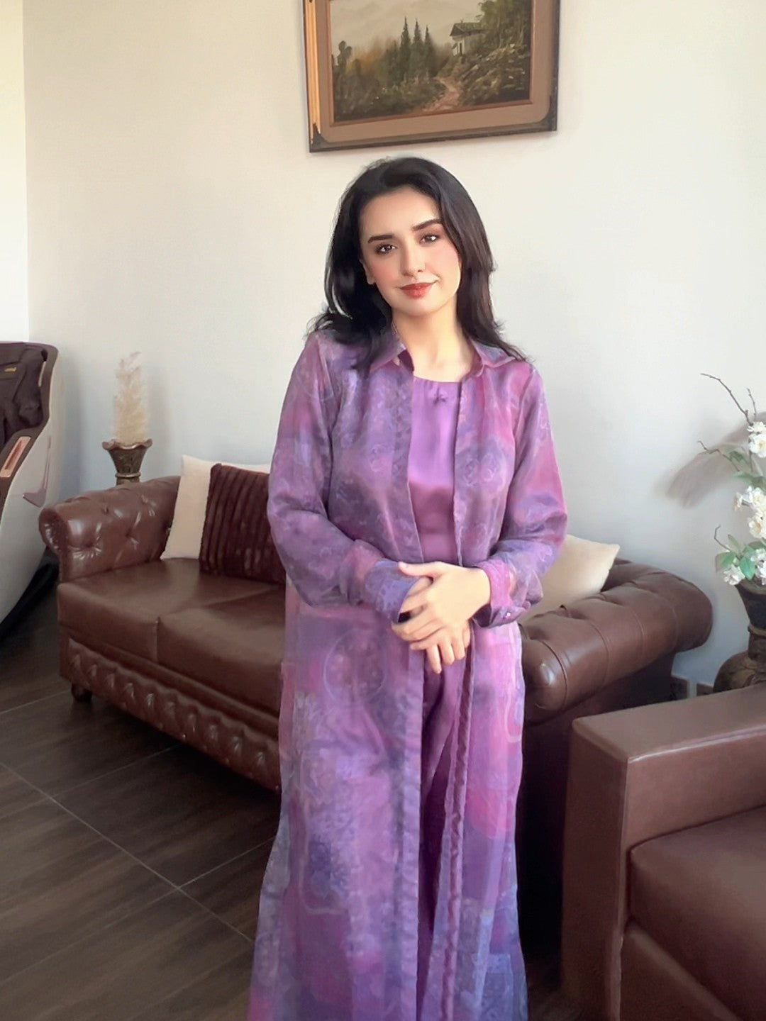 3 Piece Co-ord Set With Gown