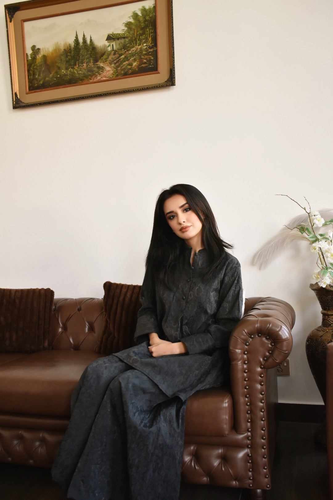 Self Embossed 2 Piece Suit