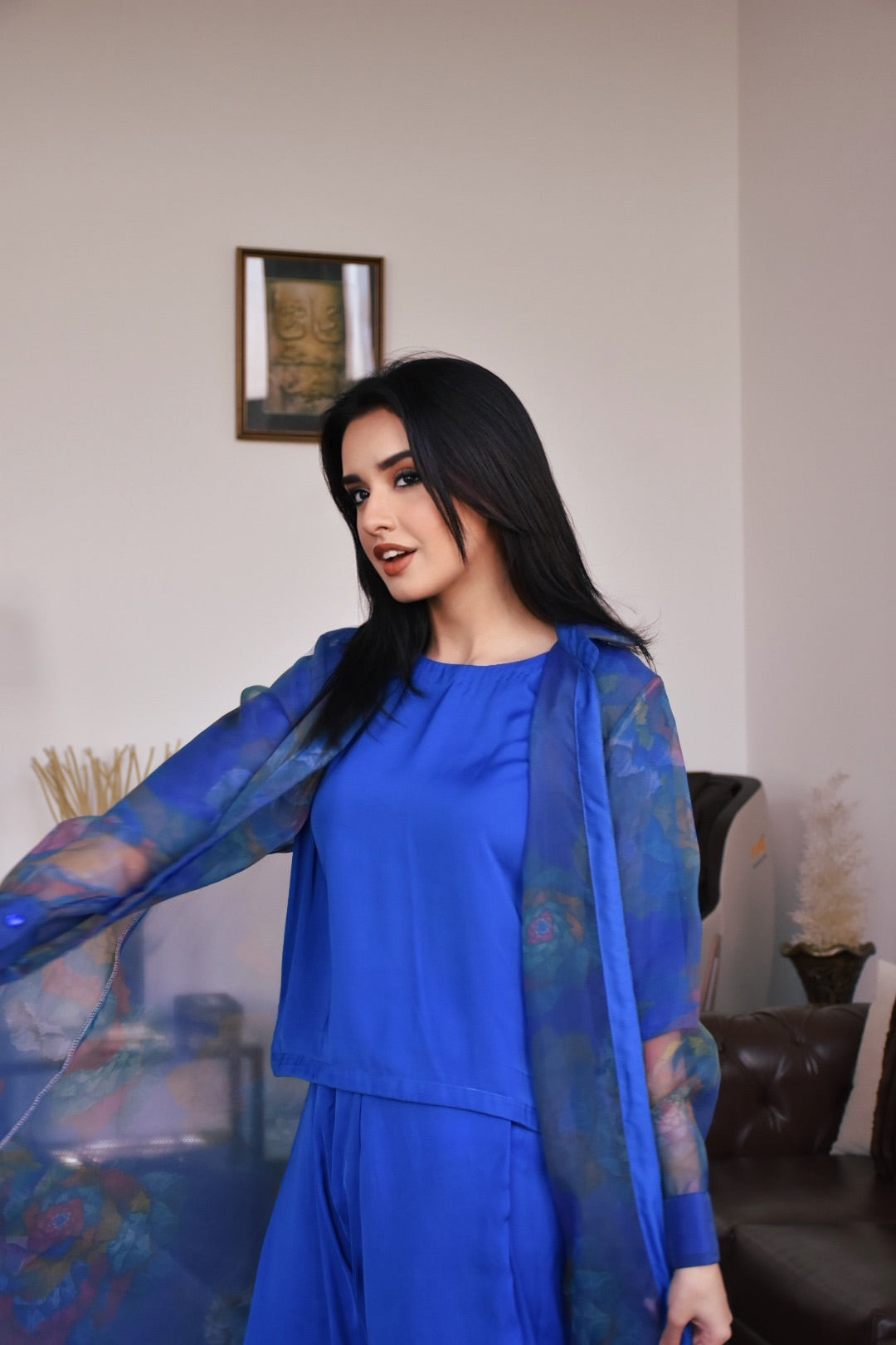 3 Piece Co-ord Set With Gown