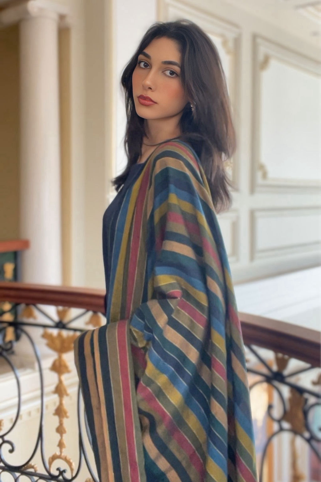 Midnight Mosaic Hand-Block Printed Marina 3-Piece Suit