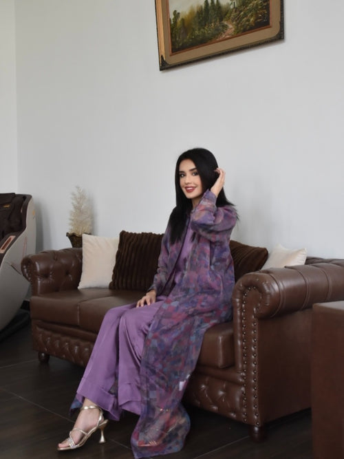 3 Piece Co-ord Set With Gown