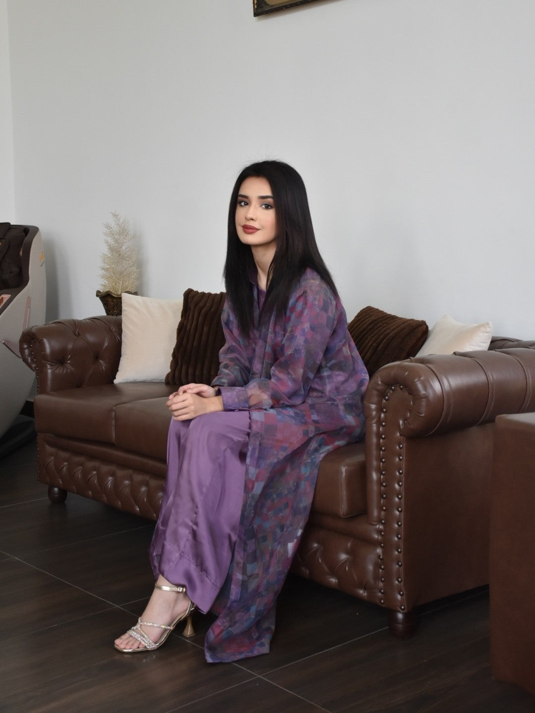 3 Piece Co-ord Set With Gown