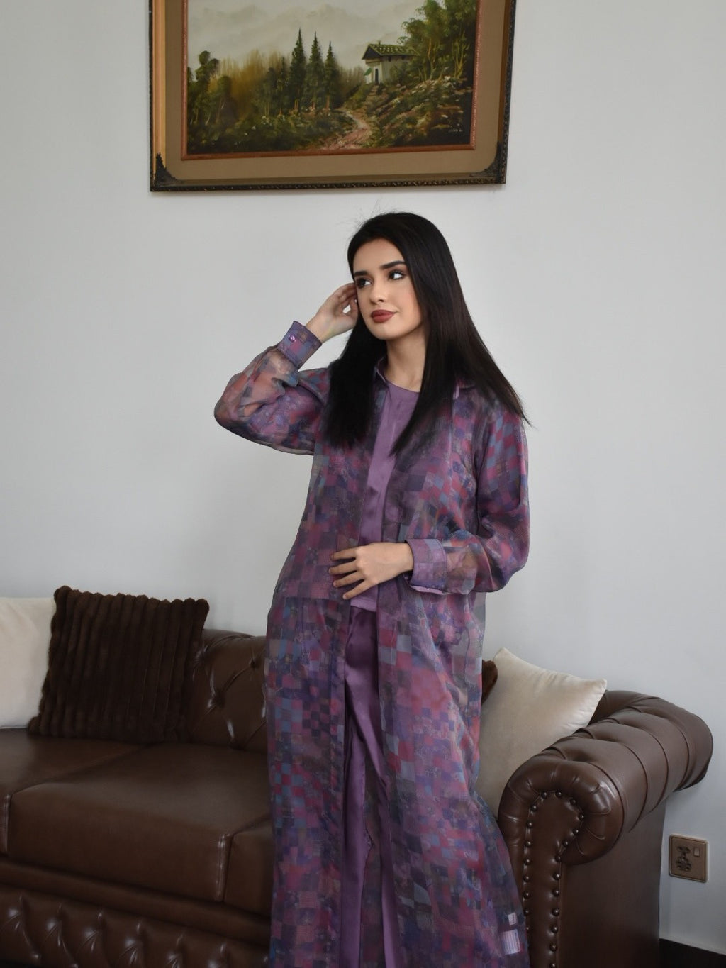 3 Piece Co-ord Set With Gown