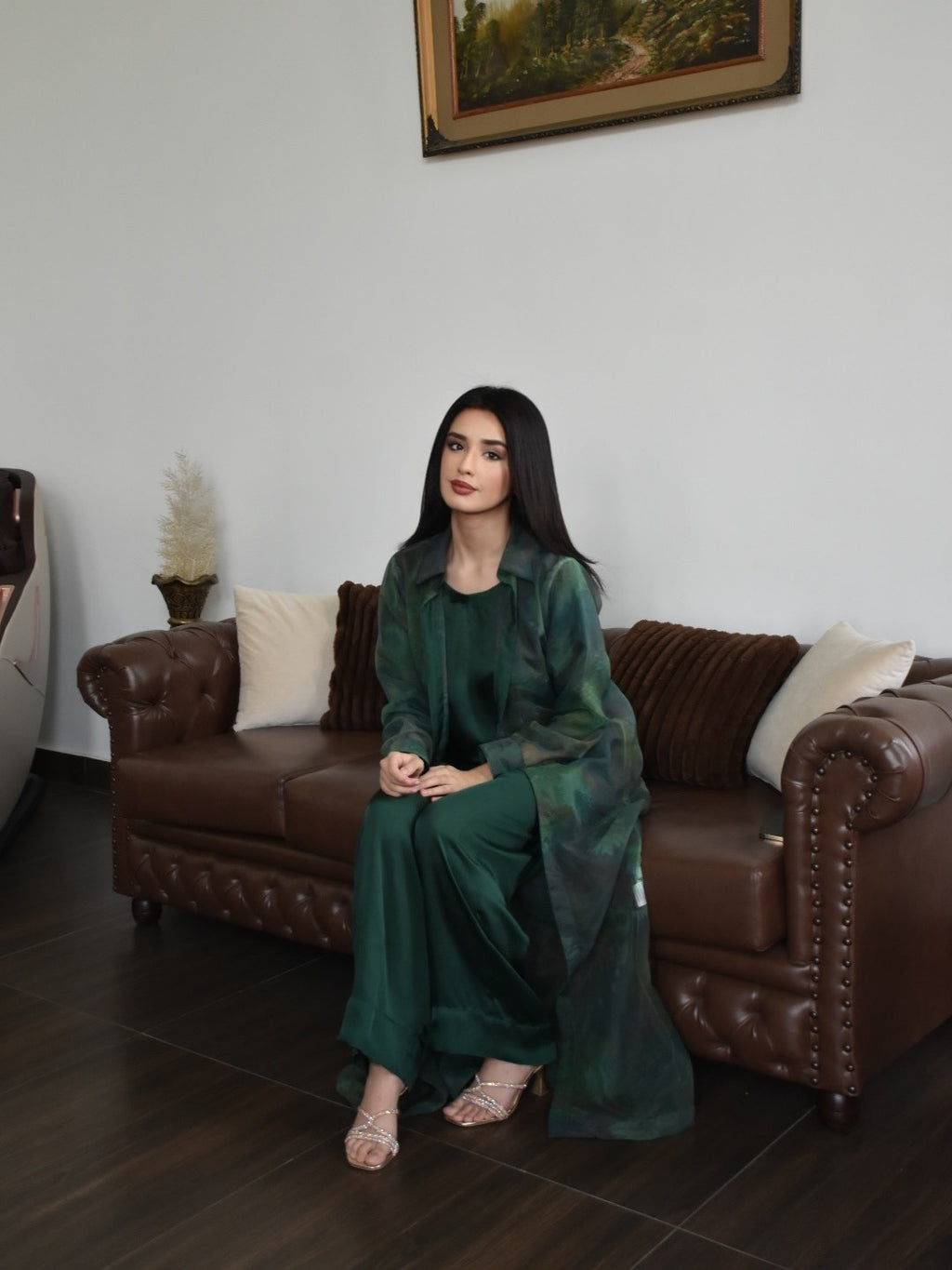 3-Piece Co-ord Set With Gown