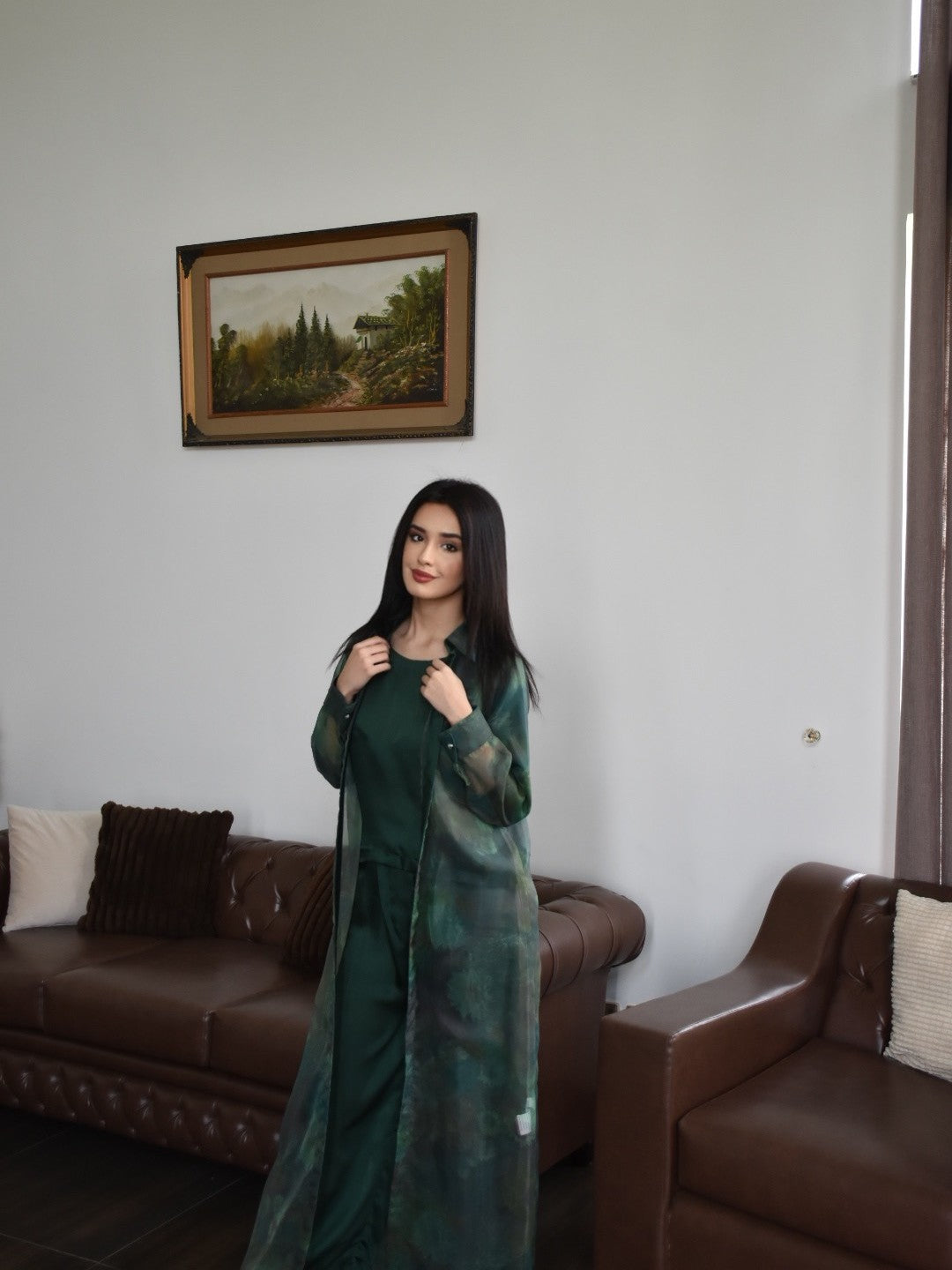 3-Piece Co-ord Set With Gown