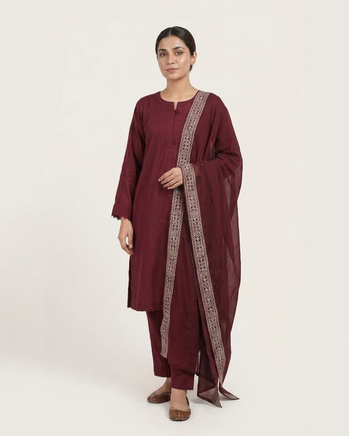 Crimson Vineyard Pure Lawn 3-Pece Suit