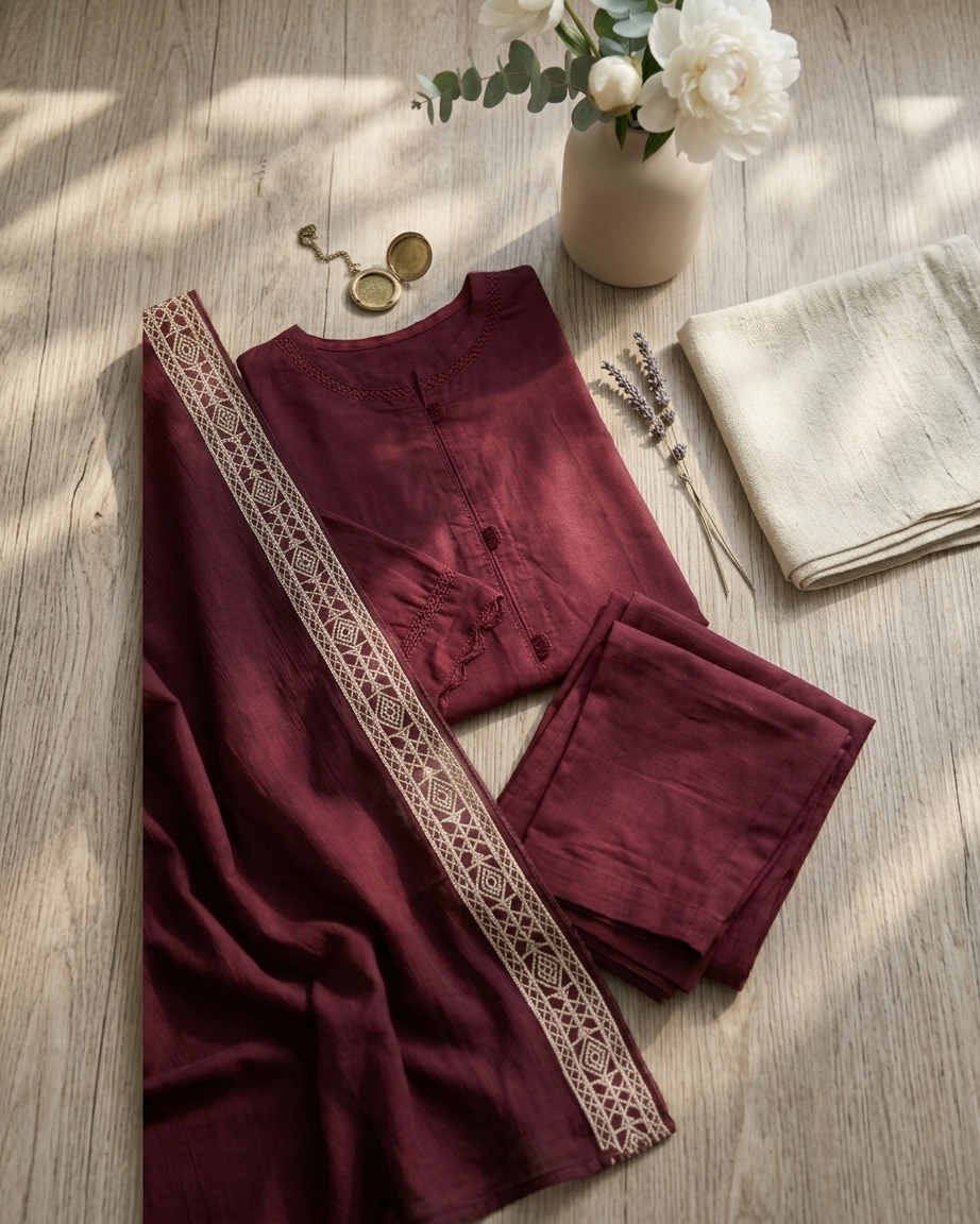 Crimson Vineyard Pure Lawn 3-Pece Suit